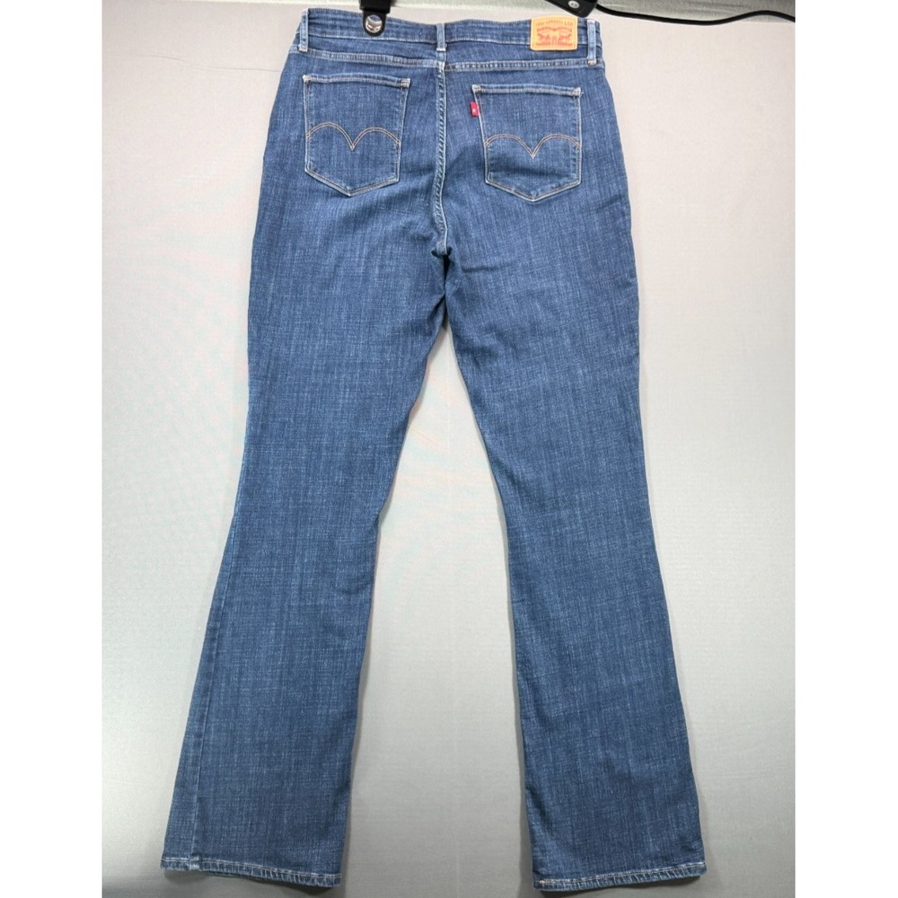 Levis 725 High Rise Bootcut Jeans | Womens 32x34 Dark Wash *RARE Blank Red Tab* - Picture 9 of 16